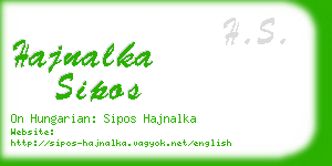 hajnalka sipos business card